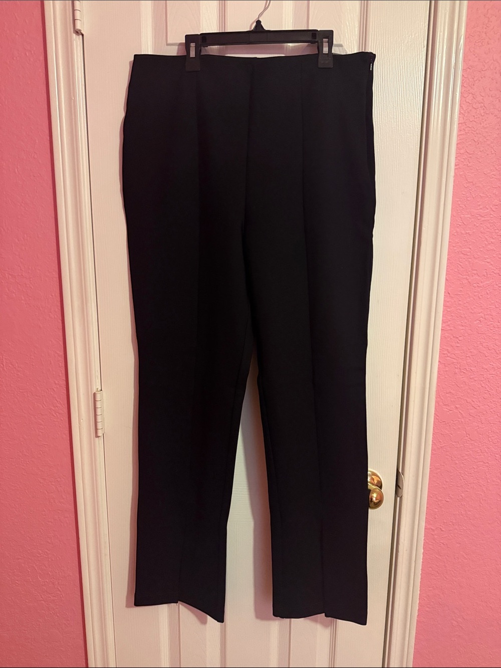 Worthington Black Straight-Leg Dress Trousers